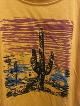 Men’s Western Desert Cactus T-Shirt Vintage Sunset Cactus Graphic Shirt XL - $35.63