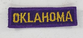 Oklahoma Patch Purple Stripe 2.5&quot; Vintage - £43.27 GBP
