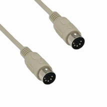 Kentek 6&#39; MIDI DIN5 5 Pin Male to Male Cable for AT Style Keyboard to PC - £10.53 GBP