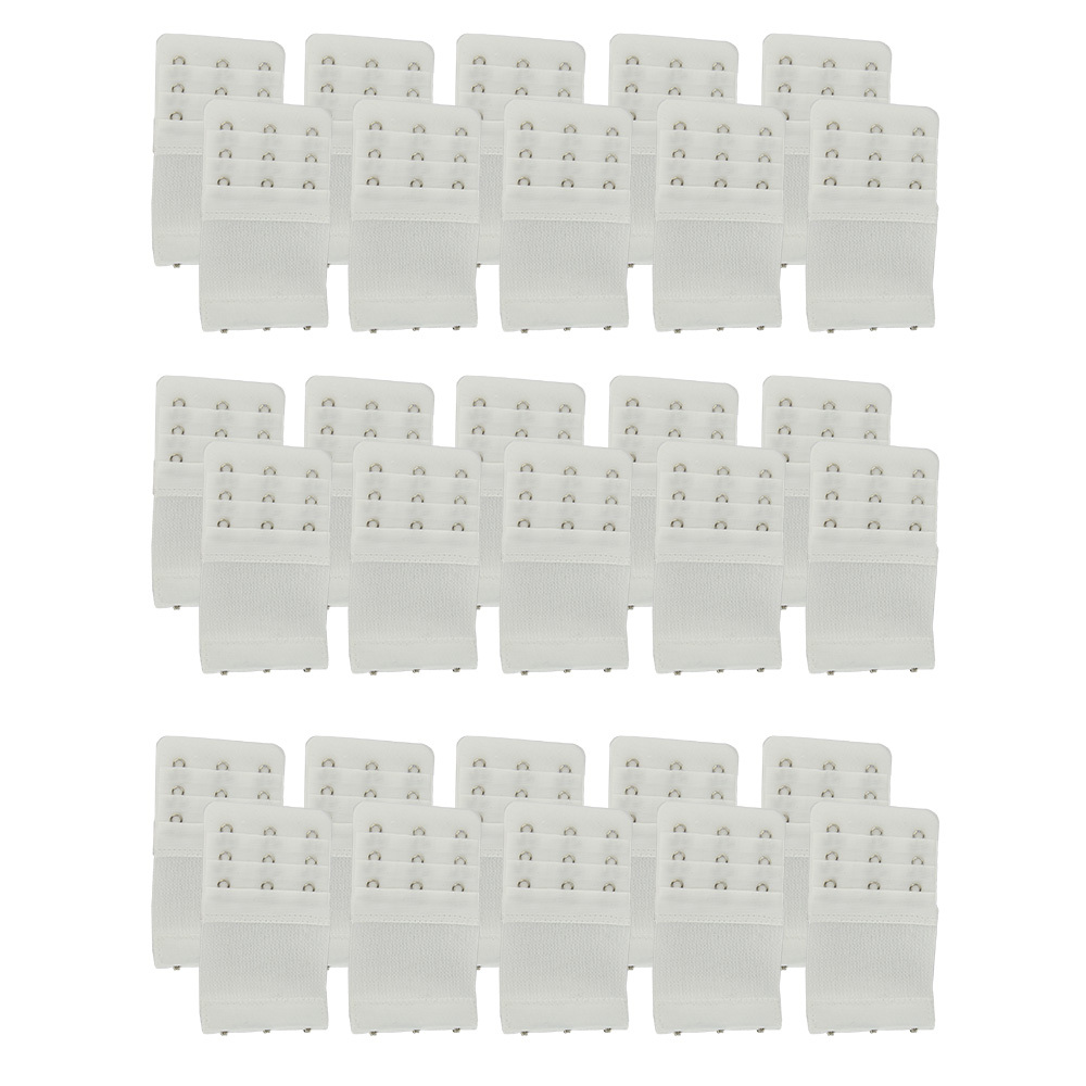 Stretch Elastic Bra Extender 30-Pack, 3-Hook, Breathe Freely Again