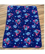 Disney Lilo &amp; Stitch Donuts Soft Plush Throw Blanket 42&quot; x 60&quot; Heart Space - $14.03