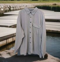 Weatherproof Garment Co Men's Gray Long Sleeve Button Down Shirt Size XL - $14.84