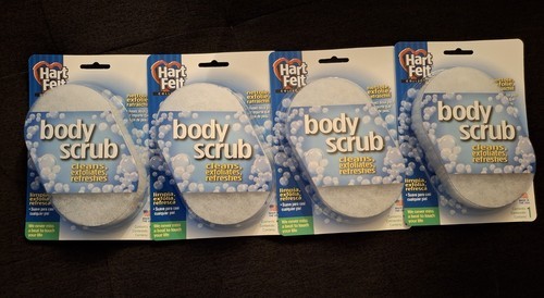 HartFelt Body Scrub Oval Exfoliating Skin Care Sponge Pad - PACK OF 4 - $19.99