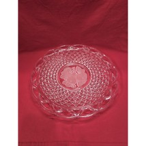 Imperial Glass Laced Rim Frosted Intaglio Rose Diamond Platter, Serving ... - $14.85