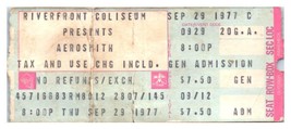 Aerosmith Concert Ticket Stub Septembre 29 1977 Cincinnati Ohio - £32.32 GBP