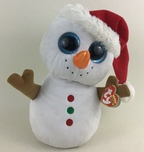 Ty Beanie Boos Scoop Snowman 10&quot; Plush Stuffed Toy 2016 Christmas Holida... - £13.97 GBP