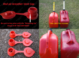 3-Pack-GAS-CAN-RED-VENT-CAPS-Air Breather Fix Your Can GLUG-Wedco-Blitz-Scepter - $5.69