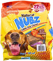 Nylabone Natural Nubz Edible Dog Chews Chicken 22 Count Total 2.6 lb EXP... - $27.98