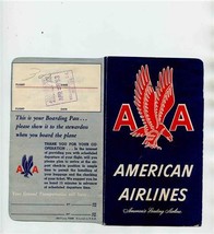 American Airlines Ticket Jacket Passenger Coupon 1953 - £45.76 GBP