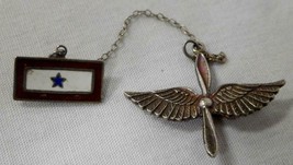 Vintage WWII Sterling Silver U.S. Air Force Wings Son in Service Tie Clasp - $34.64