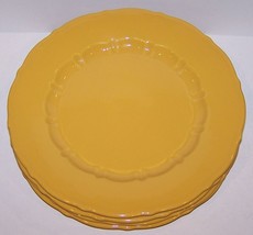 Set Of Four Matceramica Portugal Cuisine Provencale Mustard Yellow Dinner Plates - $53.45