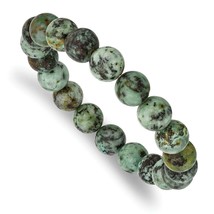Chisel 10mm African Pine Agate Beaded Stretch Bracelet - $39.00