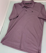 Travis Mathew Men Polo Golf Shirt Large L Pima Cotton Polyester Blend Maroon - $24.72