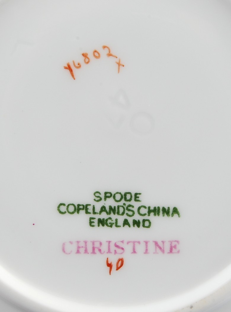 Spode Christine Demitasse Saucer Y6802 Fine China Copeland O47 Embossed Floral Item image 3