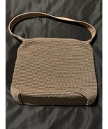 The Sak Elliott Lucca Taupe Crochet Shoulder Bag Purse Zip Top Boho Neutral - $464.86 MXN