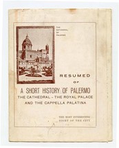 Short History of Palermo Brochure Cathedral Royal Palace Cappella Palati... - £14.22 GBP