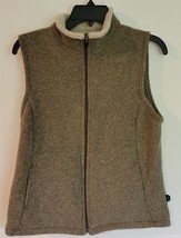 Womens M Kuhl Gray Alfpaca Fleece Zip Front Vest Warm Winter Layers - $350.81 MXN