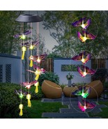 Solar Wind Chime,32.28 Wind Chimes Outdoor Decor, Changing Color Waterproof - £11.27 GBP