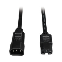 TRIPP LITE P018-003 3FT COMPUTER POWER CORD 14AWG 15A C14 TO C15 HEAVY DUTY - £30.71 GBP
