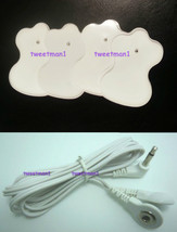 OMRON HV-F128 Compatible Lead Cable/Electrode Wire w/ 4 GEL TENS MASSAGE... - $11.85