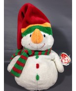 Ty Pluffies MELTON Snowman Bean Bag Pluffy Xmas Winter Soft Tylux Toy 2003  - $24.69 CAD