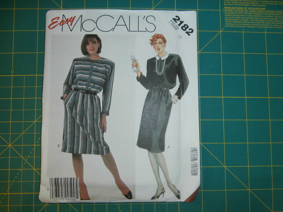 McCall's 2182 Size 12 Misses' Dress - $12.86
