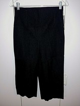 GERI C LADIES BLK STRETCH CROPPED PANTS-JR 5-NWT-RAYON/POLY/SPAN-WIDE BE... - $11.29