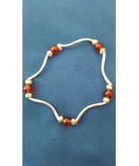 Red  bracelet, beaded bracelet, stretch bracelet, women&#39;s bracelet, gift... - £2.34 GBP