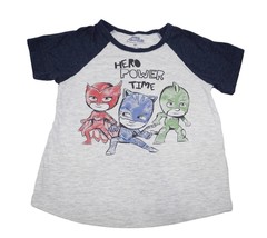 PJ Masks Hero Power Time Kids Size 5T Shirt - Gray Youth Tee 2019 - $5.00