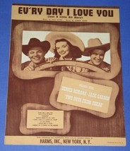 Dennis Morgan Jack Carson Sheet Music Vintage 1948 Ev&#39;ry Day I Love You Two Guys - £11.77 GBP