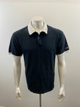 Weir Golf Men&#39;s Polo Shirt Size Medium Black White Short Sleeve Cotton P... - £7.88 GBP