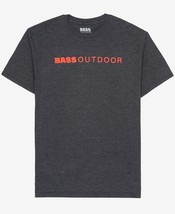 Bass Outdoor Men&#39;s Lined T-shirt in Charcoal Heather-Small - $15.97
