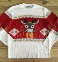 Smirnoff Vodka Mens Ugly Christmas Sweater Holiday Reindeer Mule Tide Si... - £25.52 GBP