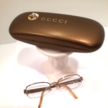 Gucci FRAMES Strass Vintage Eyeglasses Made In Italy 135 Silver Purple w... - $70.13