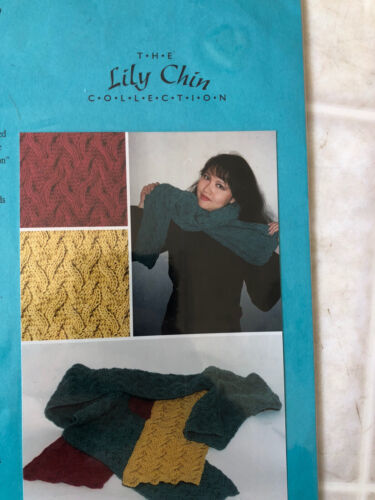 Fiber Trends The Lily Chin Collection Dancing Flames Vintage Scarf Patterns 1999 - $10.84