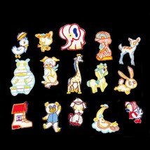 Vintage Lot 15 Mix Patches Anthropomorphic Animals Elephant Iron-On 2&quot; up to 4.5 - $11.85