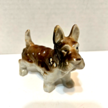 Antique Porcelain Scottish Terrier Dog Figurine 3 x 3.25 inch Made in Japan - £11.65 GBP