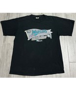 Vintage Lee Sport Men&#39;s Florida Marlins 2003 NL Champions Black Short Sl... - $17.90 CAD