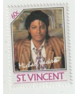 1985 Michael Jackson Saint Vincent 60 cents stamp Age 37 years old Scott... - £1.48 GBP