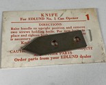 Vintage Edlund Commercial Can Opener Knife No. 1 - #1 Blade - £11.56 GBP
