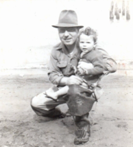 Man With Child Found Snapshot Antique Vintage Photograph - $9.95