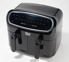 Chef Robert Irvine 9-qt Dual Air Fryer w/ Smart Finish Technology BLACK - £104.58 GBP