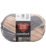 Red Heart Comfort Yarn-Pink &amp; Grey Print - $480.70 MXN