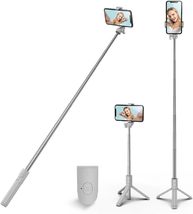 XIHAMA Selfie Stick Tripod,Stable Tripod Stand with Detachable Bluetooth, White - £7.02 GBP
