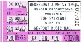 Vtg Joe Satriani Ticket Stub Juin 1 1988 Columbus Ohio - £35.59 GBP