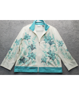 Draper&#39;s &amp; Damon&#39;s Jacket Women PXL Multi Embroidery Floral Shoulder Pad... - $28.15