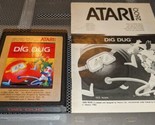 DIG DUG ATARI 2600 GAME CARTRIDGE &amp; INSTRUCTION MANUAL Tested - $19.75