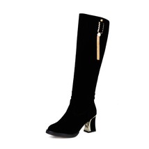 Large Size 34-44 Knee High Boots Women Shoes Woman Fashion High Heels Winter Par - £42.54 GBP