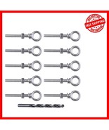 10 Pack Stainless Steel Eye Bolts - Heavy Duty Lifting Solution for DIY - $568.83 MXN