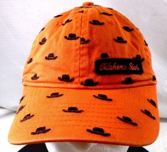 Oklahoma State All Over Cowboy Hat Pattern Orange Baseball Cap Adjustabl... - $19.00